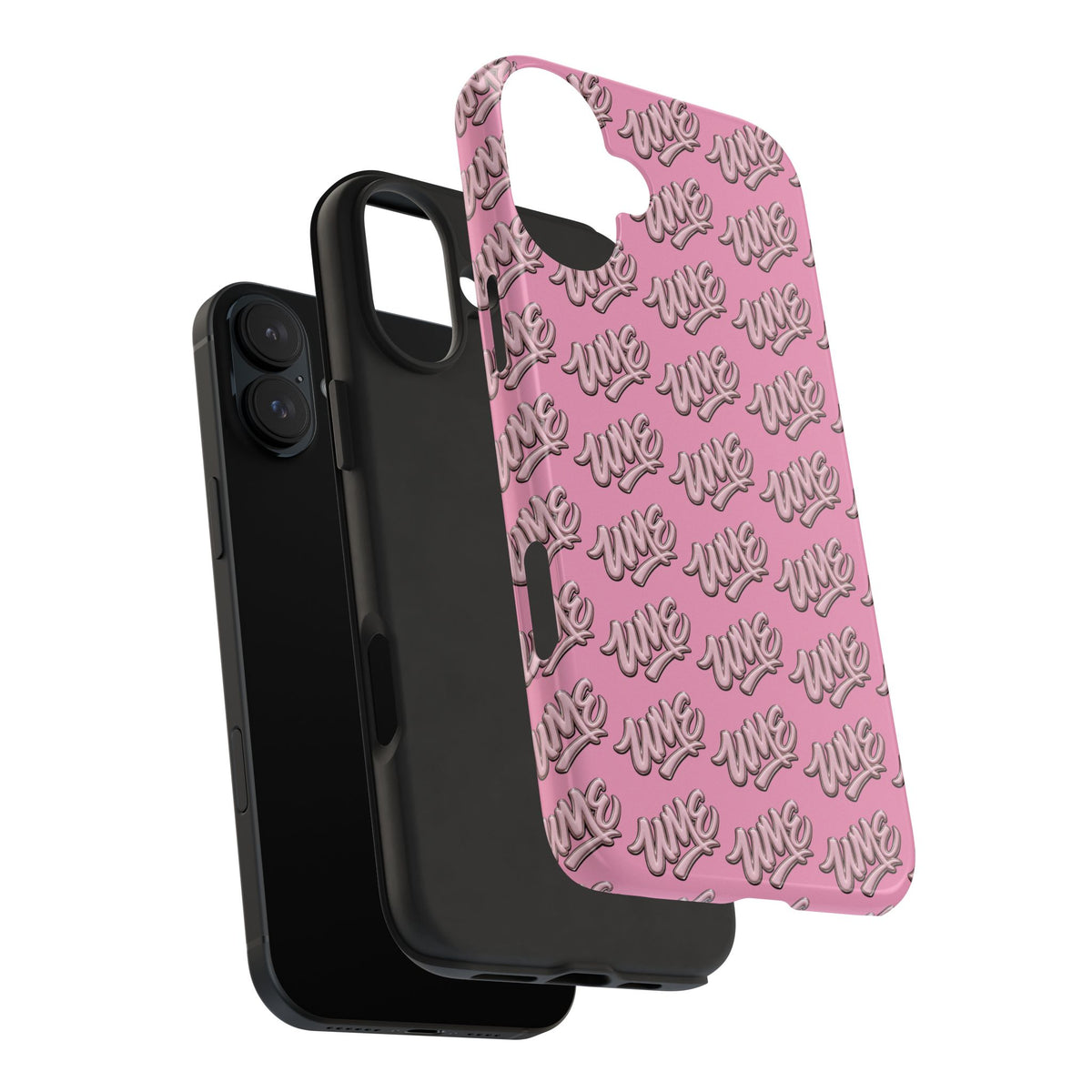 UME Tough Phone Case — Pink Logo Print | iPhone & Samsung