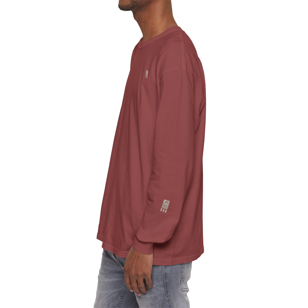Garment-Dyed Long-Sleeve T-Shirt — Multi-Color Minimal Graphic