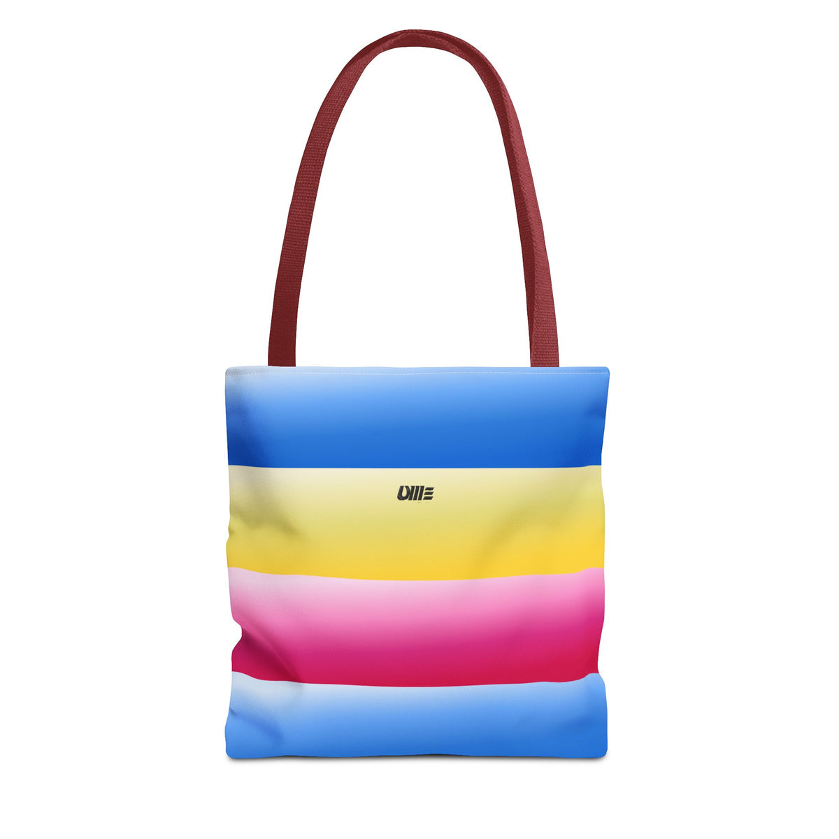 Colorful Pride Stripes Tote Bag – Pastel Blue, Yellow & Pink AOP