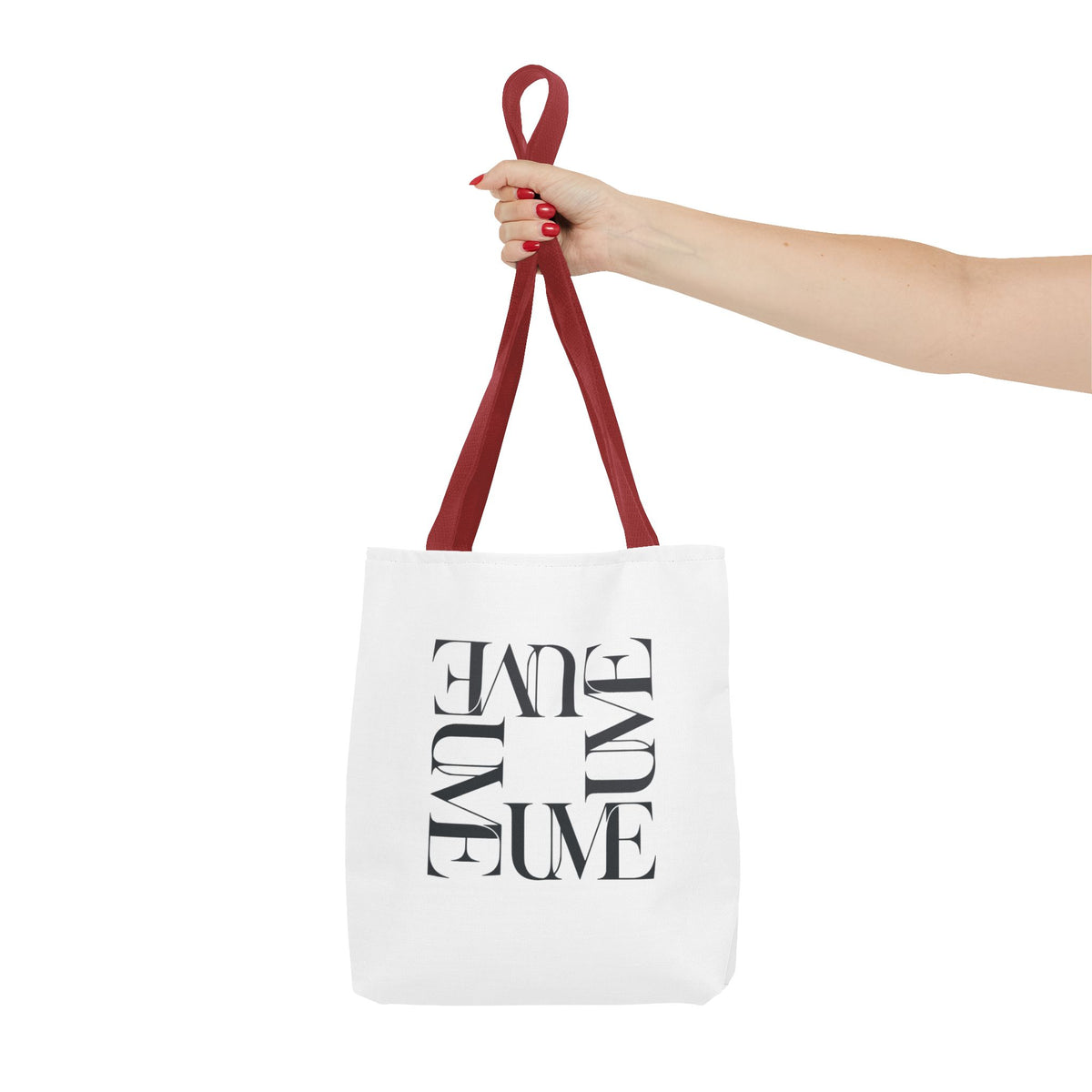UME Square Typography Tote Bag — White