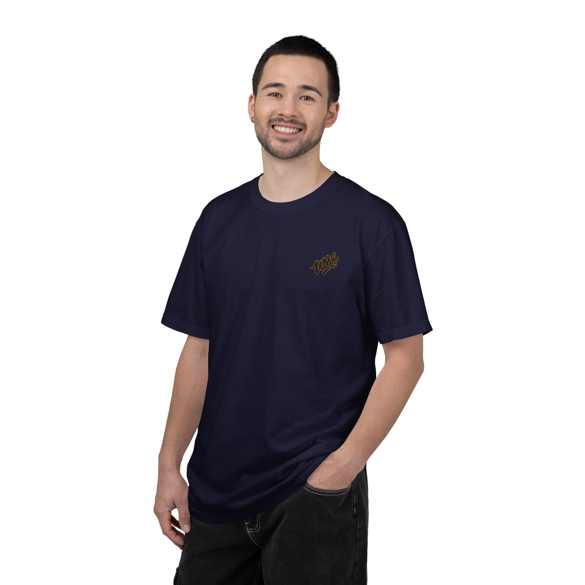 Garment-Dyed Heavyweight Tee — UME Black Logo Front & Back