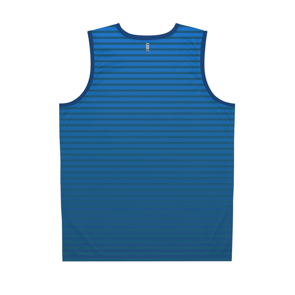 Blue Gradient Striped Basketball Jersey