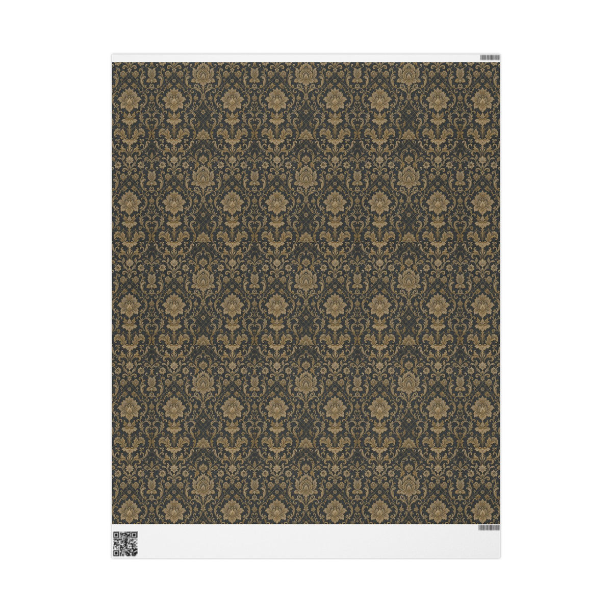 Vintage Black and Gold Damask Wrapping Paper