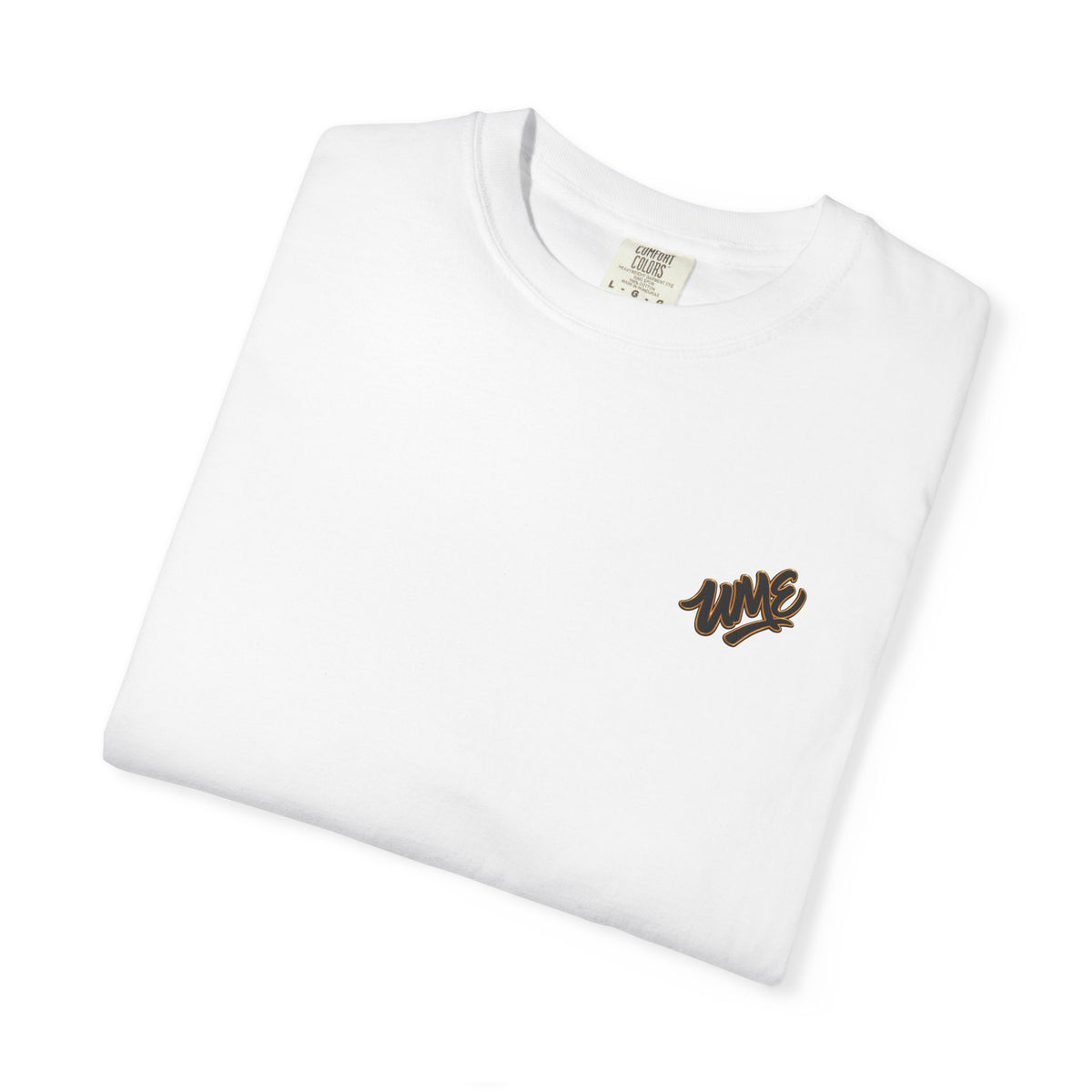 Garment-Dyed Heavyweight Tee — UME Black Logo Front & Back