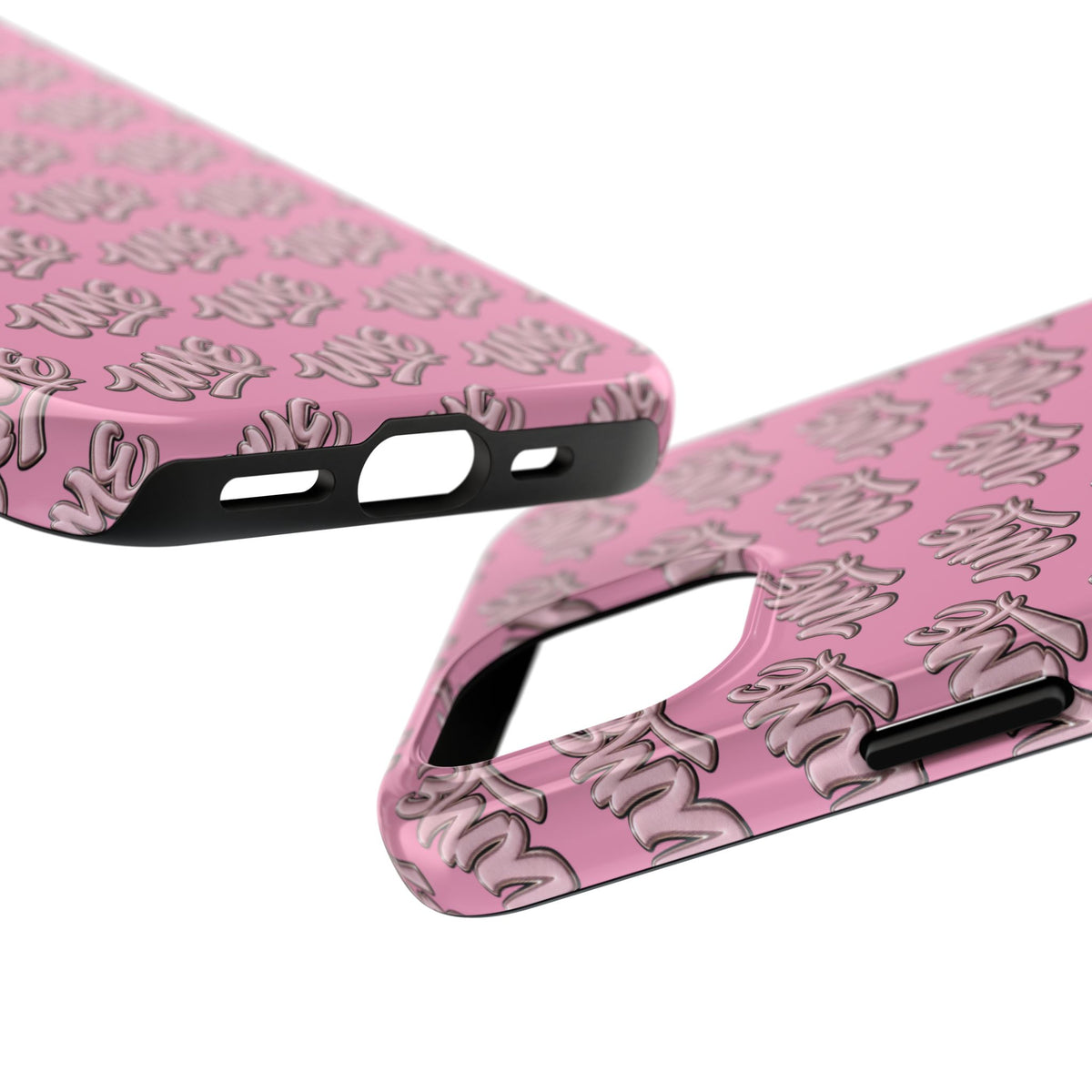 UME Tough Phone Case — Pink Logo Print | iPhone & Samsung