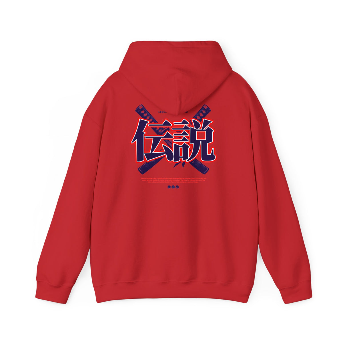 Legend Kanji Hoodie — Retro Samurai Sword Graphic Pullover