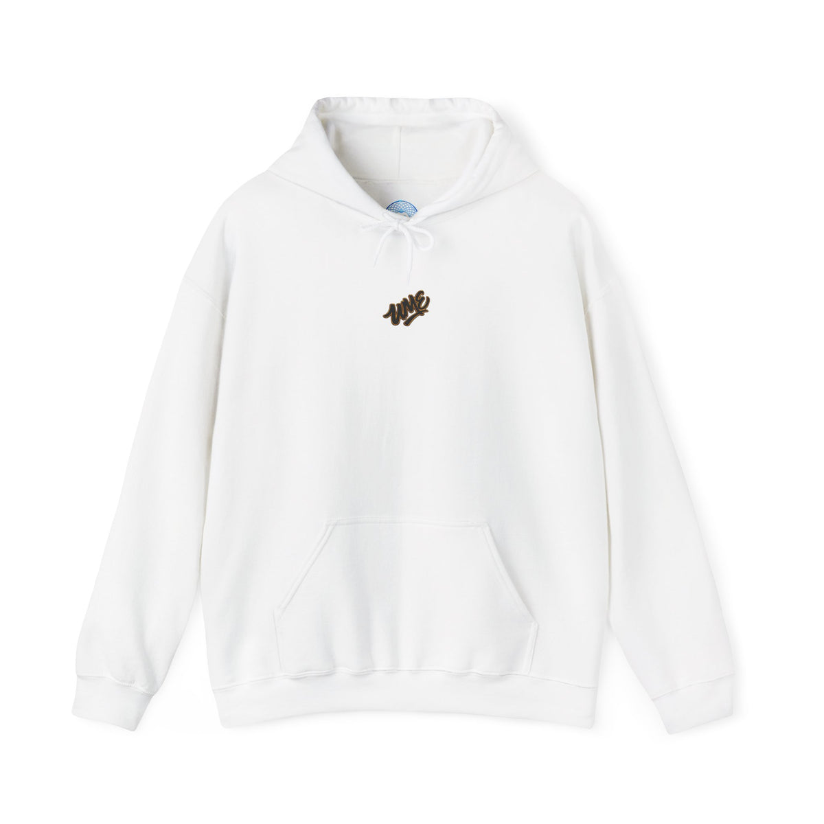 Hoodie — White UME Black Logo All-Over Print