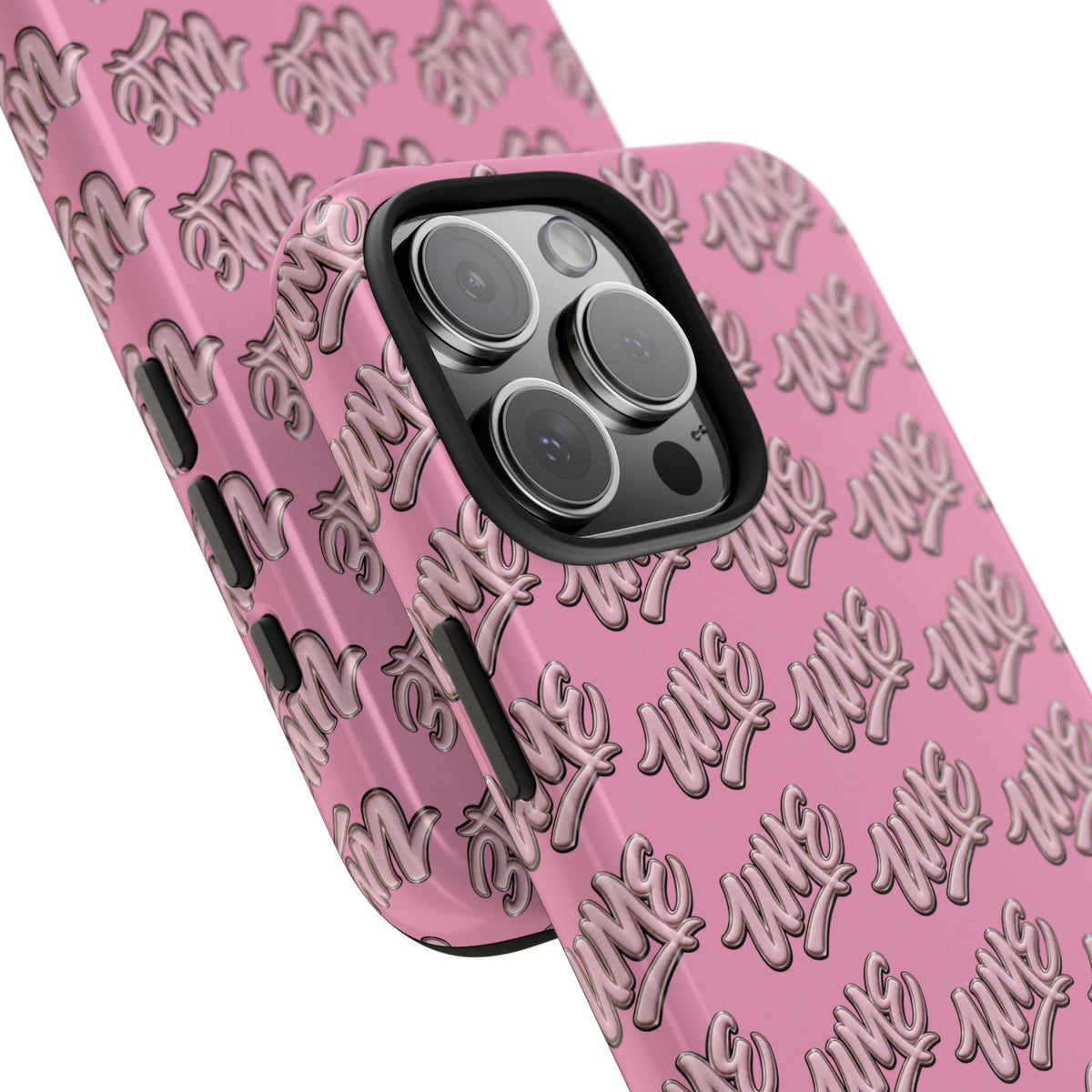 UME Tough Phone Case — Pink Logo Print | iPhone & Samsung