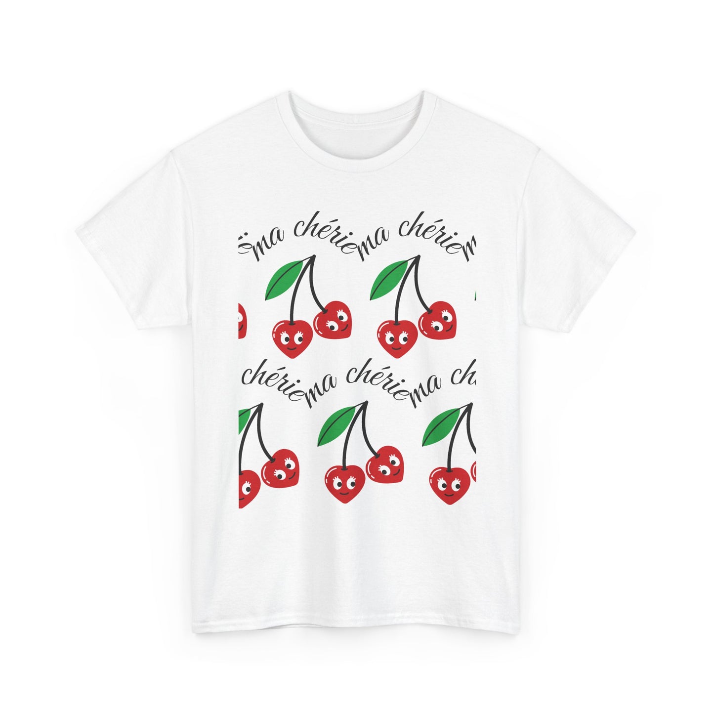 Cherry Pattern T‑Shirt — Cute Cherie Graphic Tee