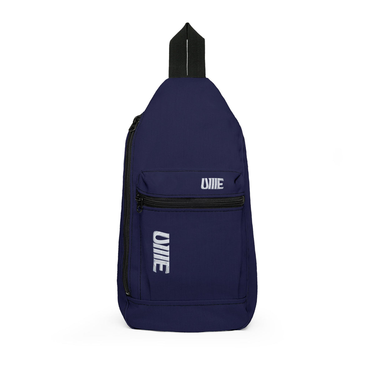 Navy UME Vertical Logo Sling Bag – Compact Crossbody Daypack