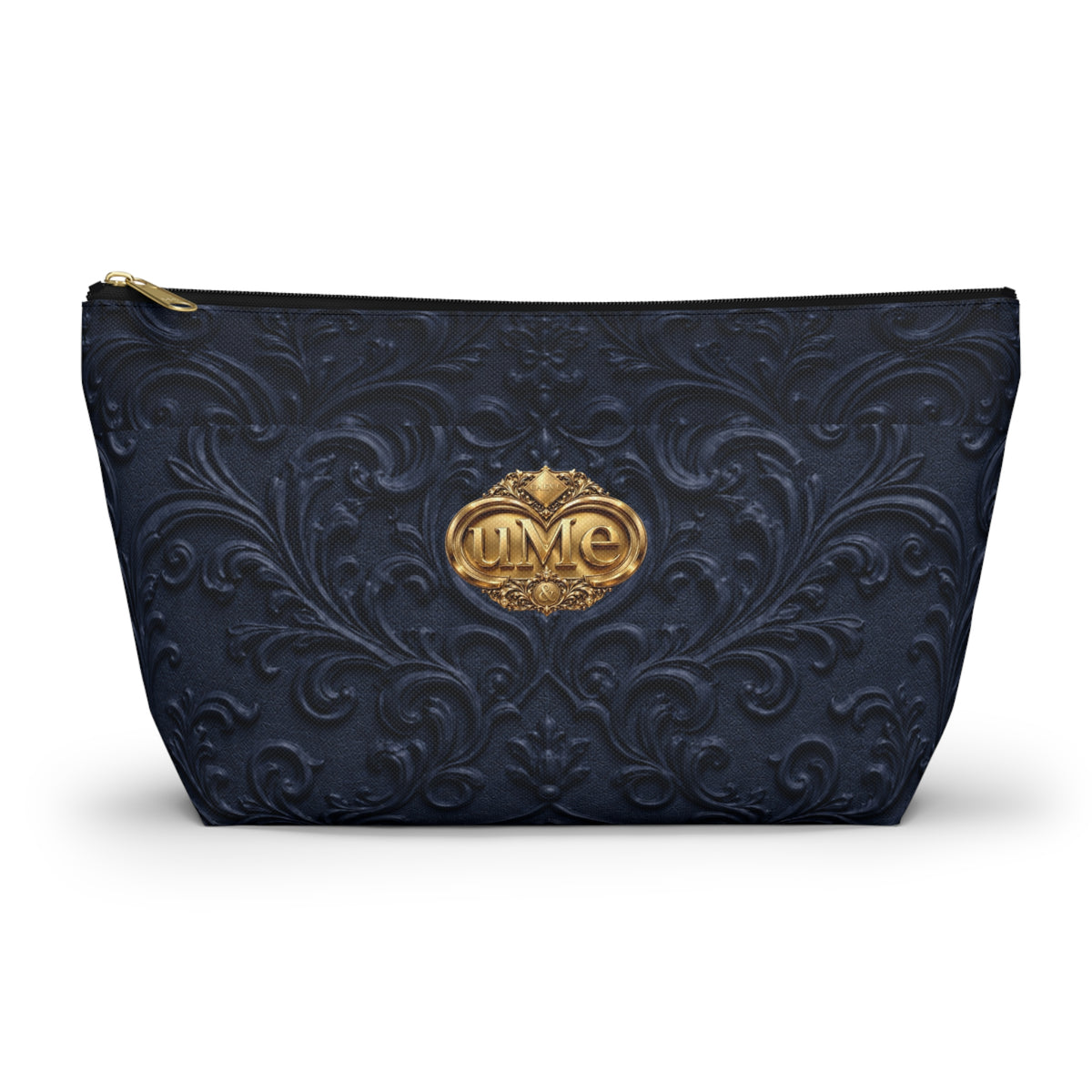 Navy UME Gold Crest Accessory Pouch — All-Over Print