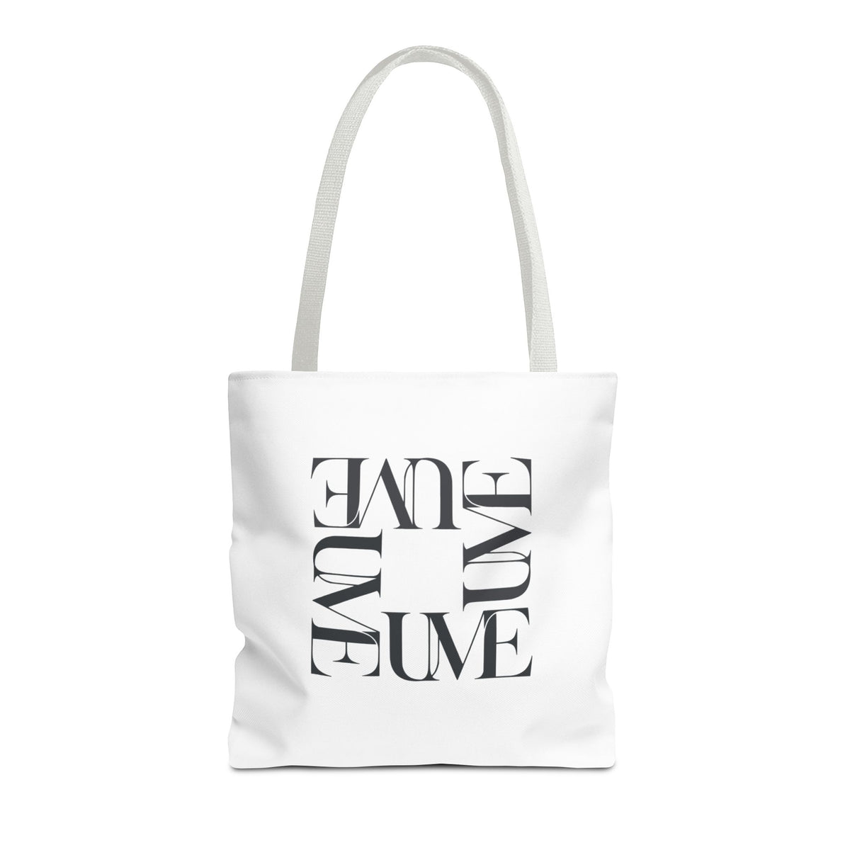 UME Square Typography Tote Bag — White