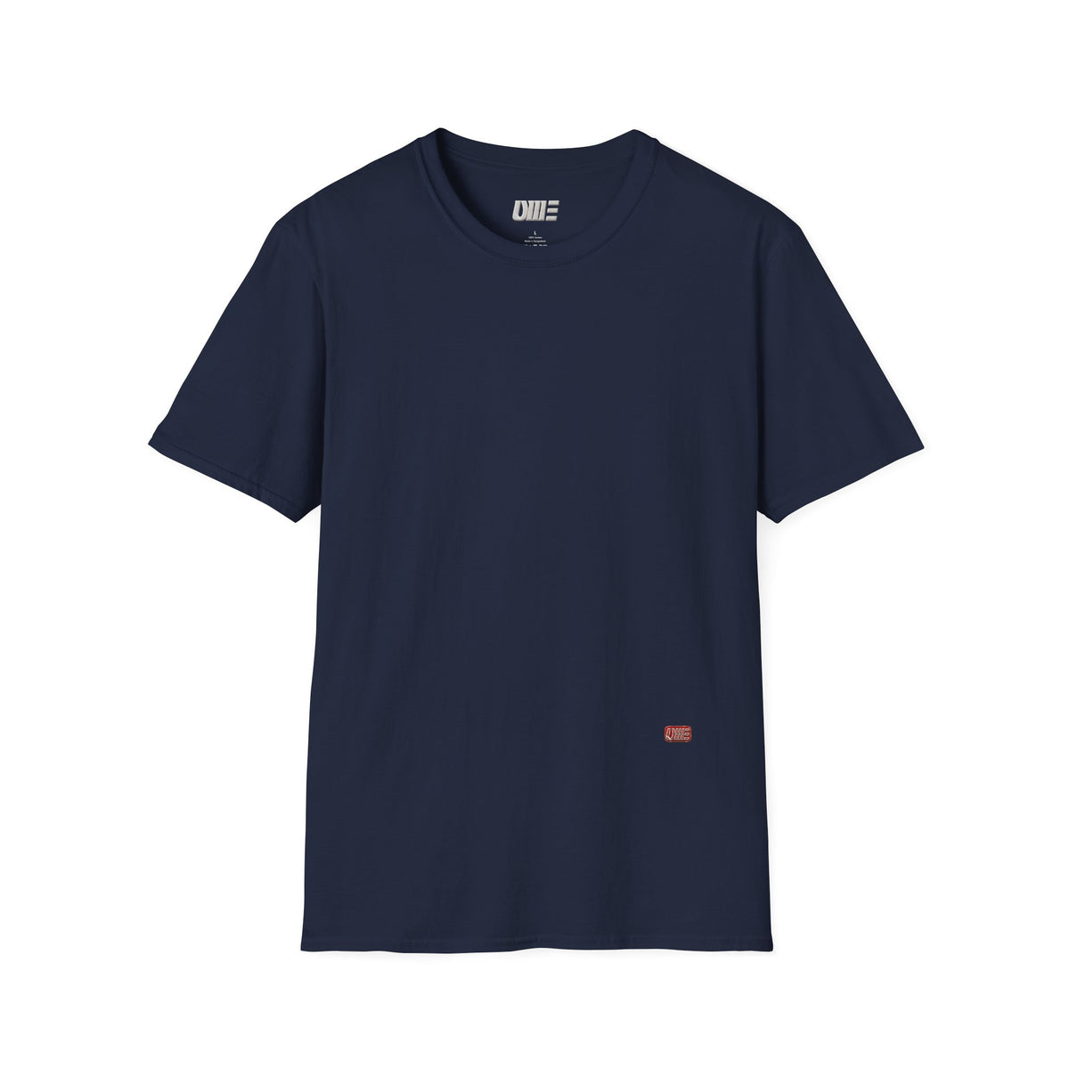 Minimalist Tiny Logo T-Shirt — Navy, White & More Base Colors