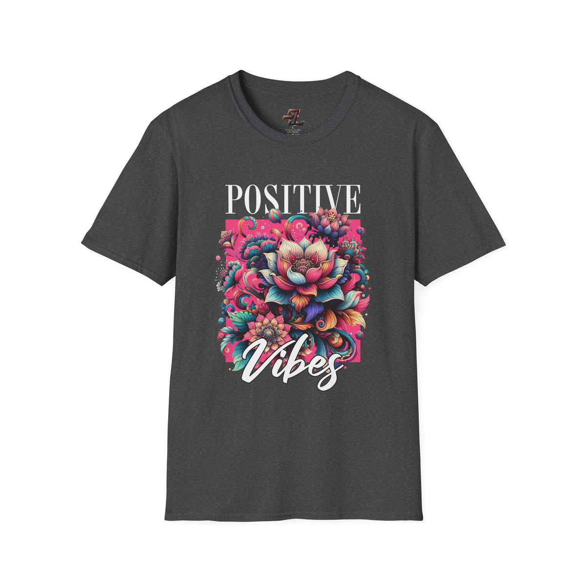 Positive Vibes T‑Shirt — Floral Retro Graphic Tee