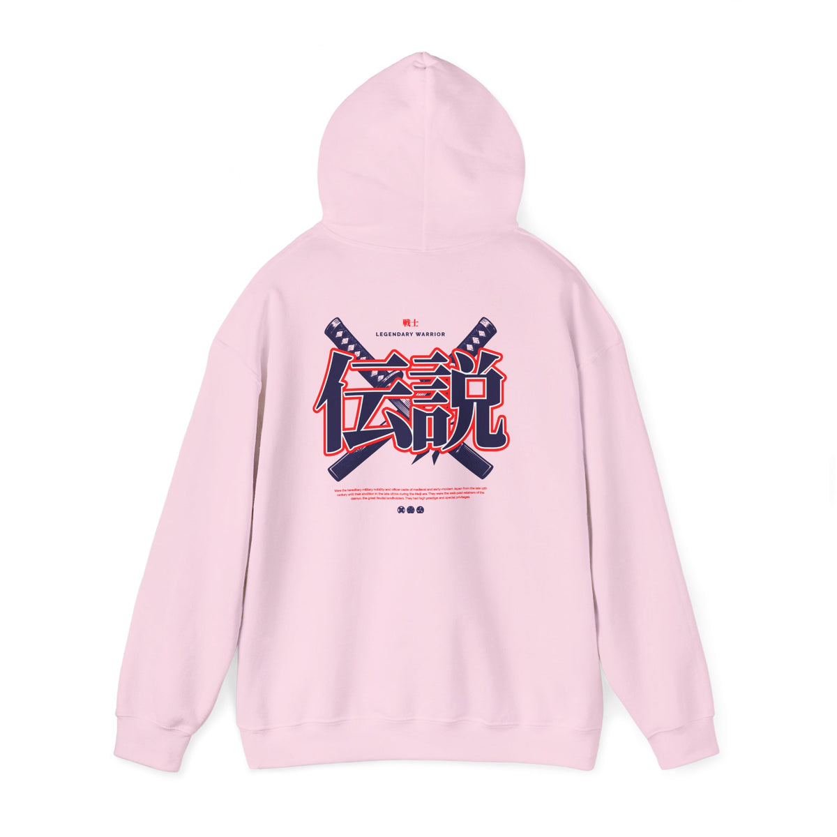 Legend Kanji Hoodie — Retro Samurai Sword Graphic Pullover