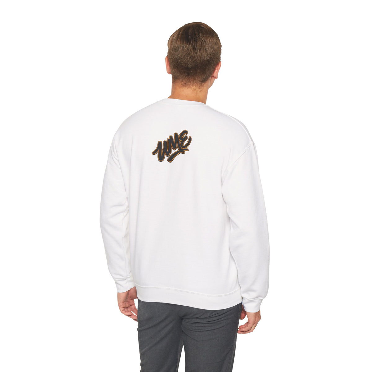 Crewneck Sweatshirt — UME Black Logo All-Over Print
