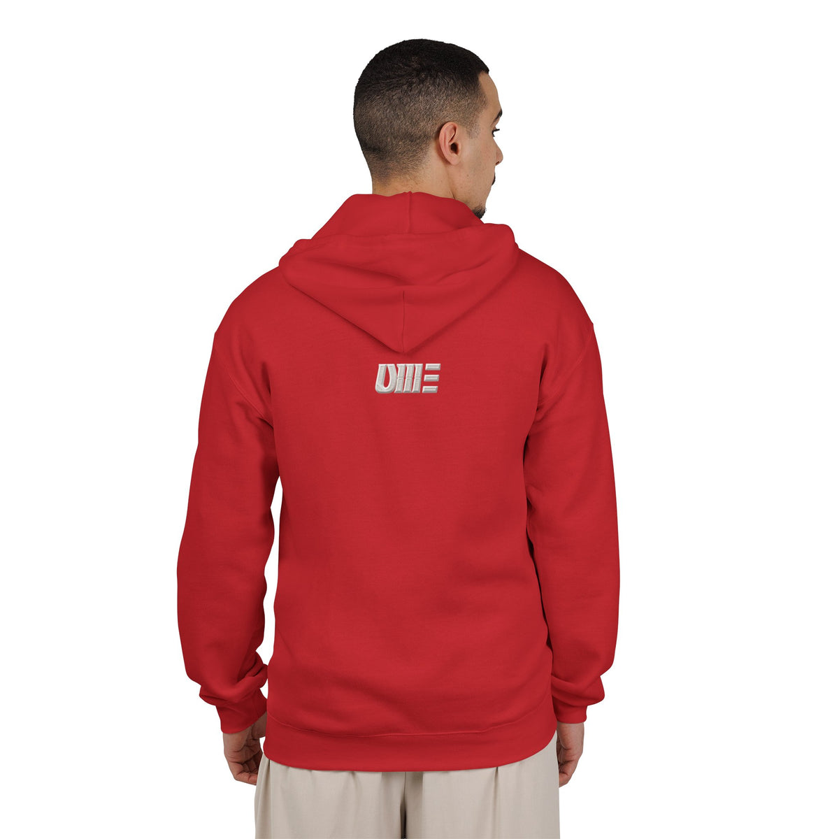 Full-Zip Midweight Hoodie — Multi-Color Minimal Graphic