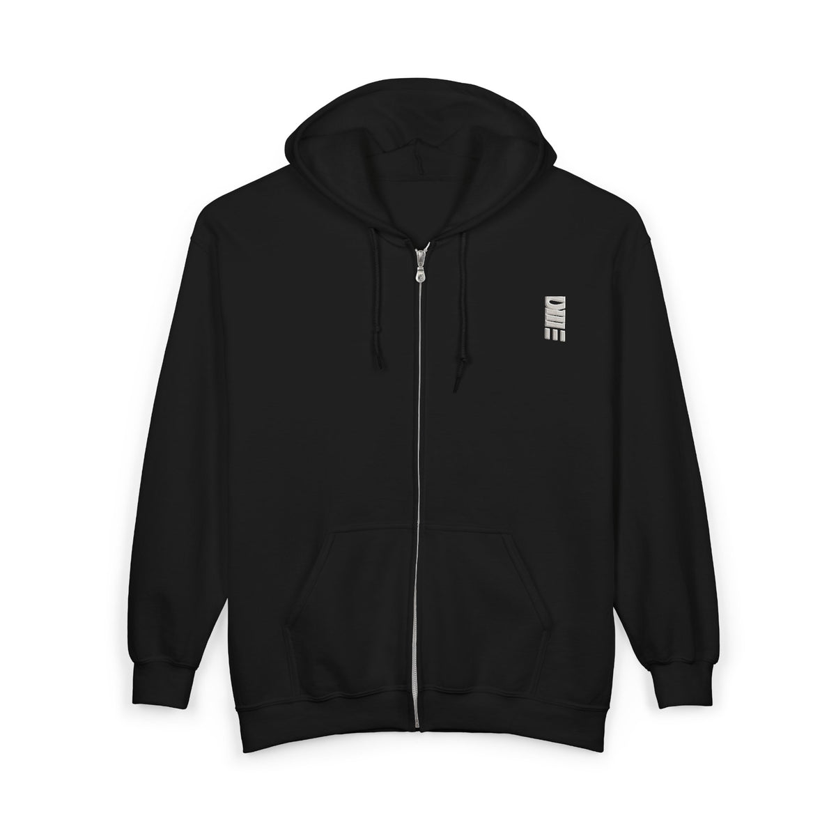 Full-Zip Midweight Hoodie — Multi-Color Minimal Graphic