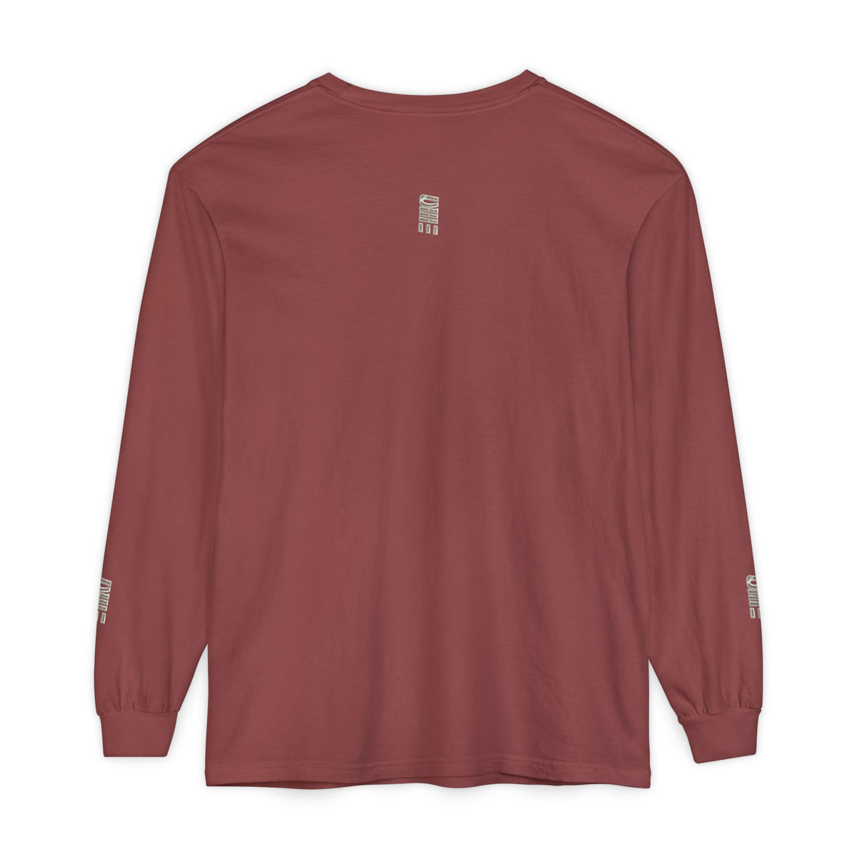 Garment-Dyed Long-Sleeve T-Shirt — Multi-Color Minimal Graphic