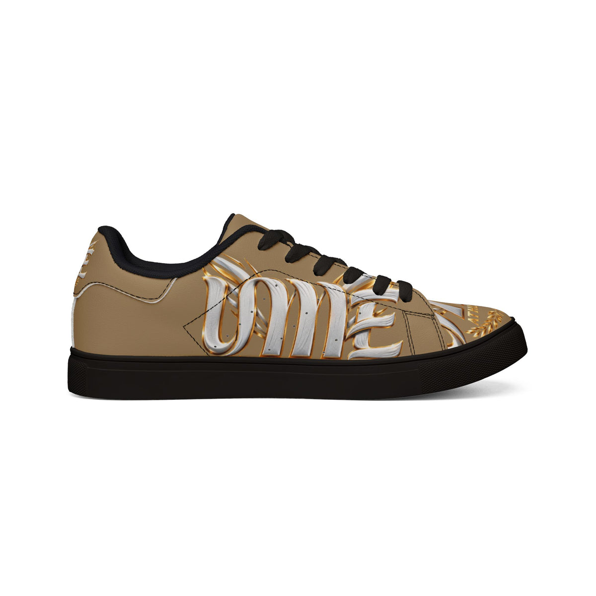 Copy of Copy of Low-Top Leather Sneakers — Black Gold Athletic Graphic