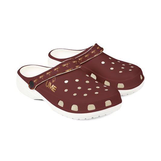 UME Burgundy EVA Foam Clogs — Lightweight Water-Resistant Slip-On Shoes
