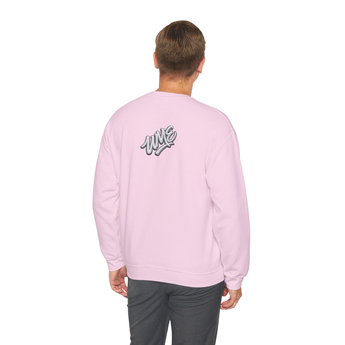 Crewneck Sweatshirt — UME White Logo All-Over Print