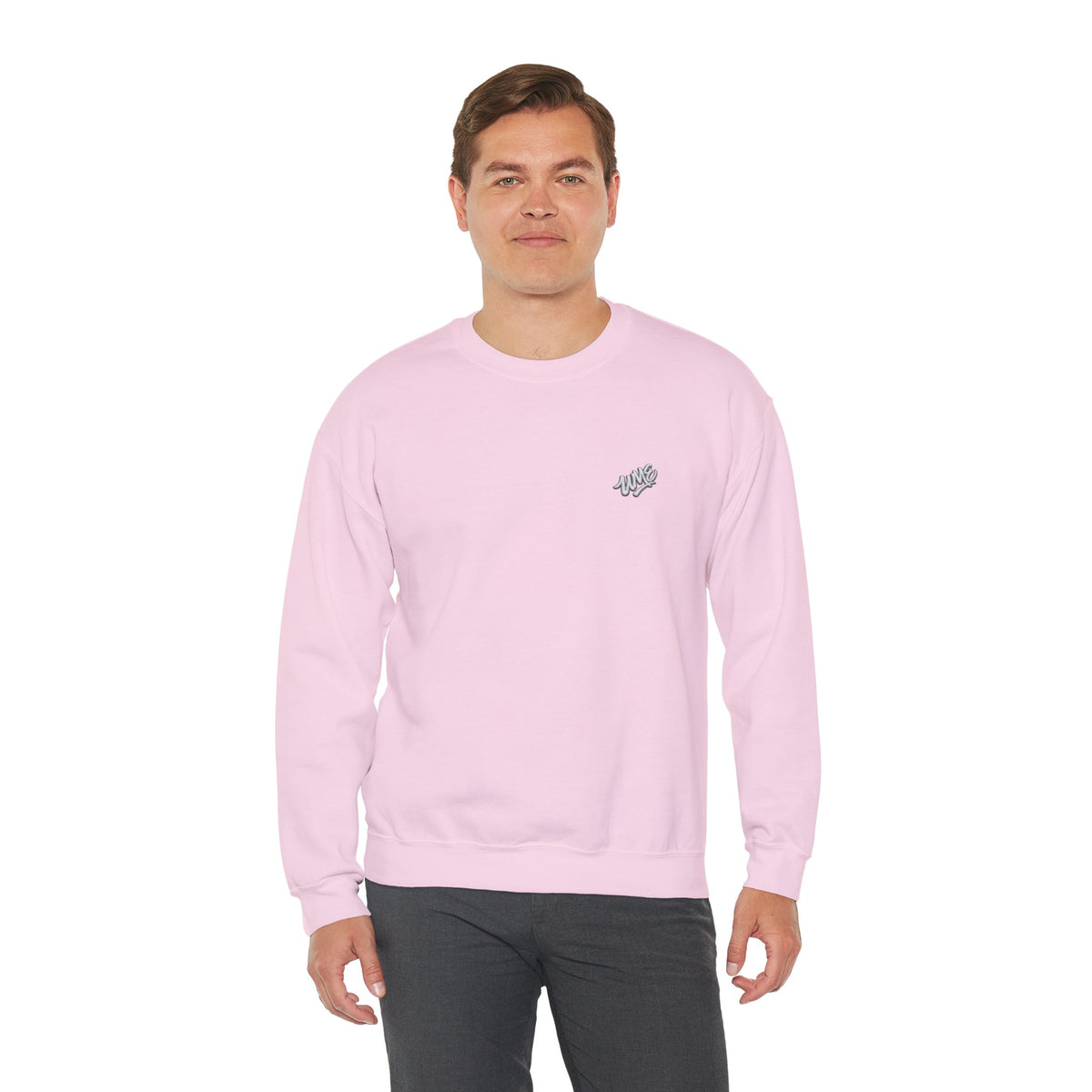 Crewneck Sweatshirt — UME White Logo All-Over Print