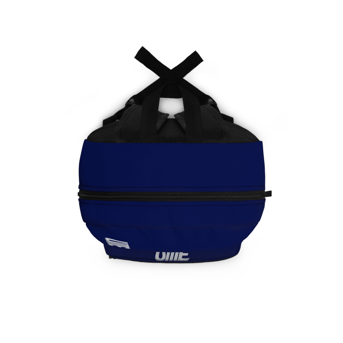 Navy UME Logo Backpack — Minimal Vertical Logo Daypack