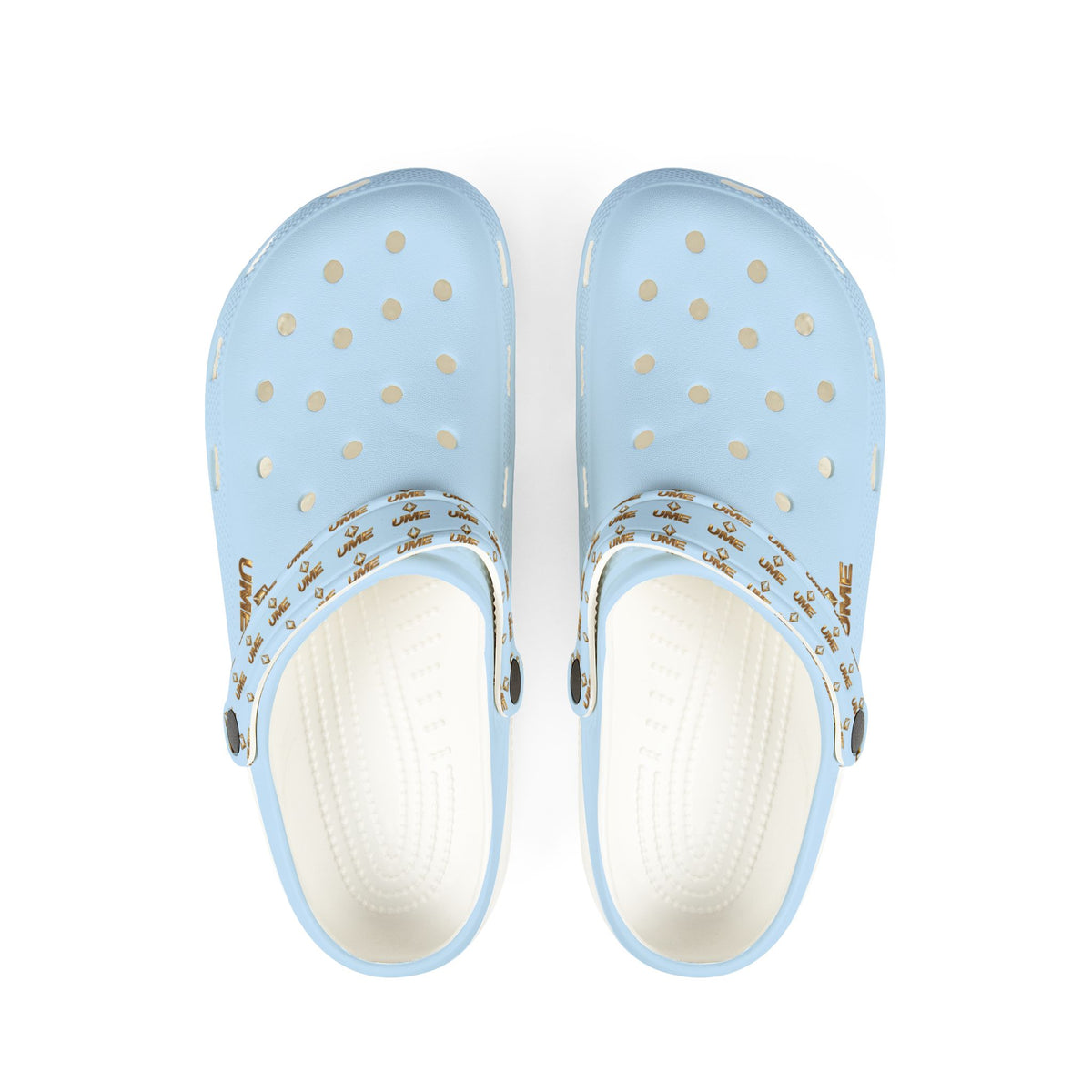 Light Blue All-Over Print EVA Foam Clogs — Slip-On Shoes