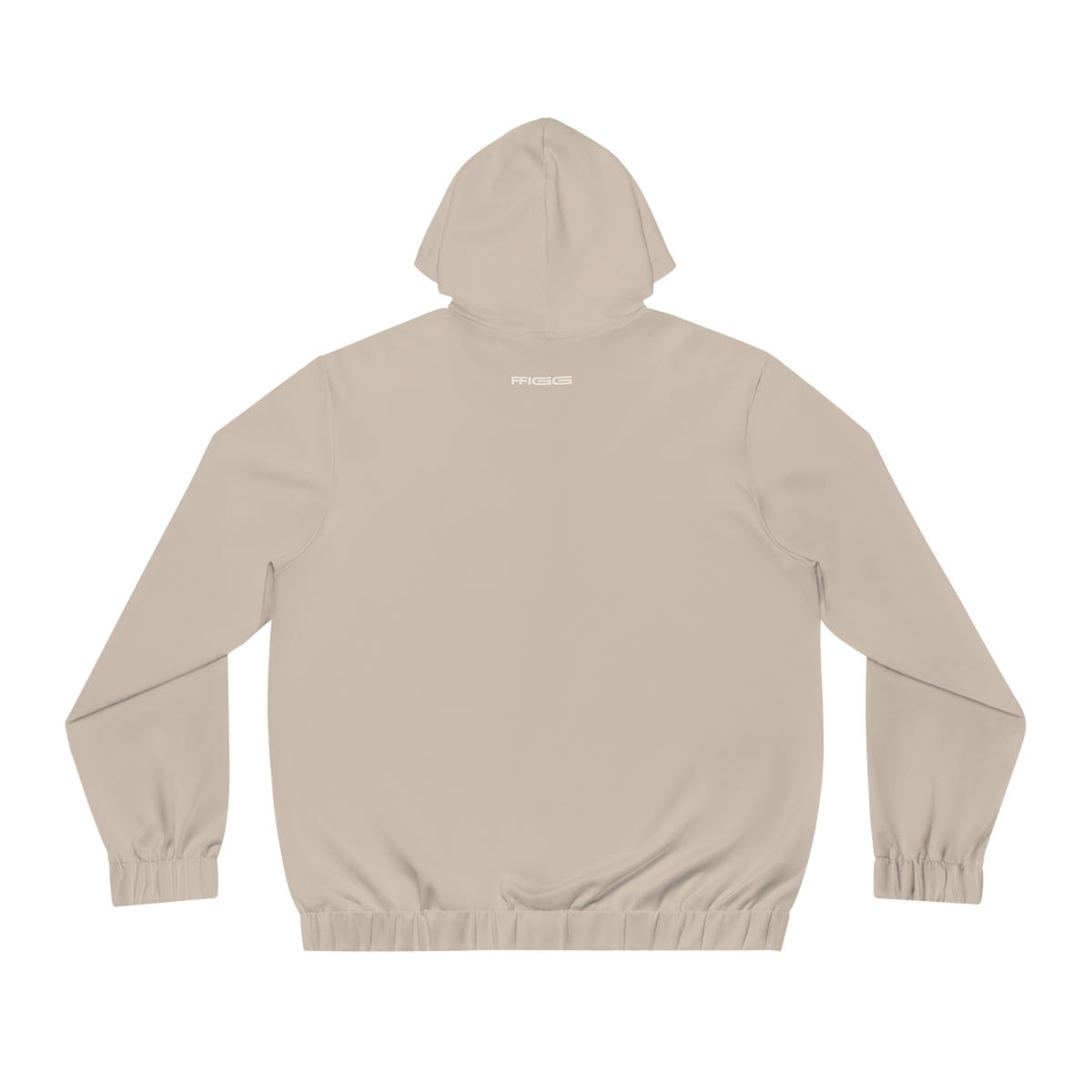 FFiGG Striped Full-Zip Hoodie — Sand Beige All-Over Print
