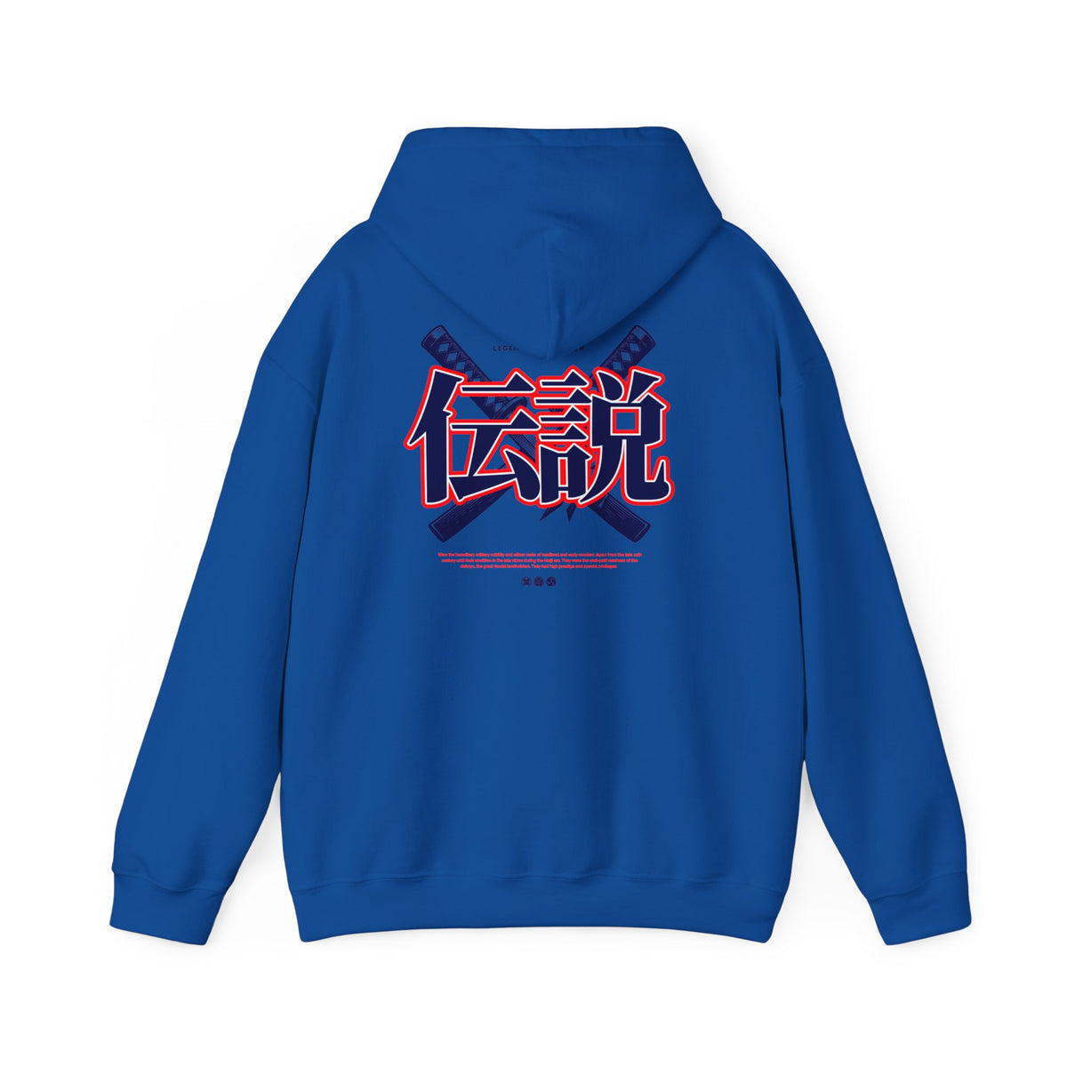 Legend Kanji Hoodie — Retro Samurai Sword Graphic Pullover