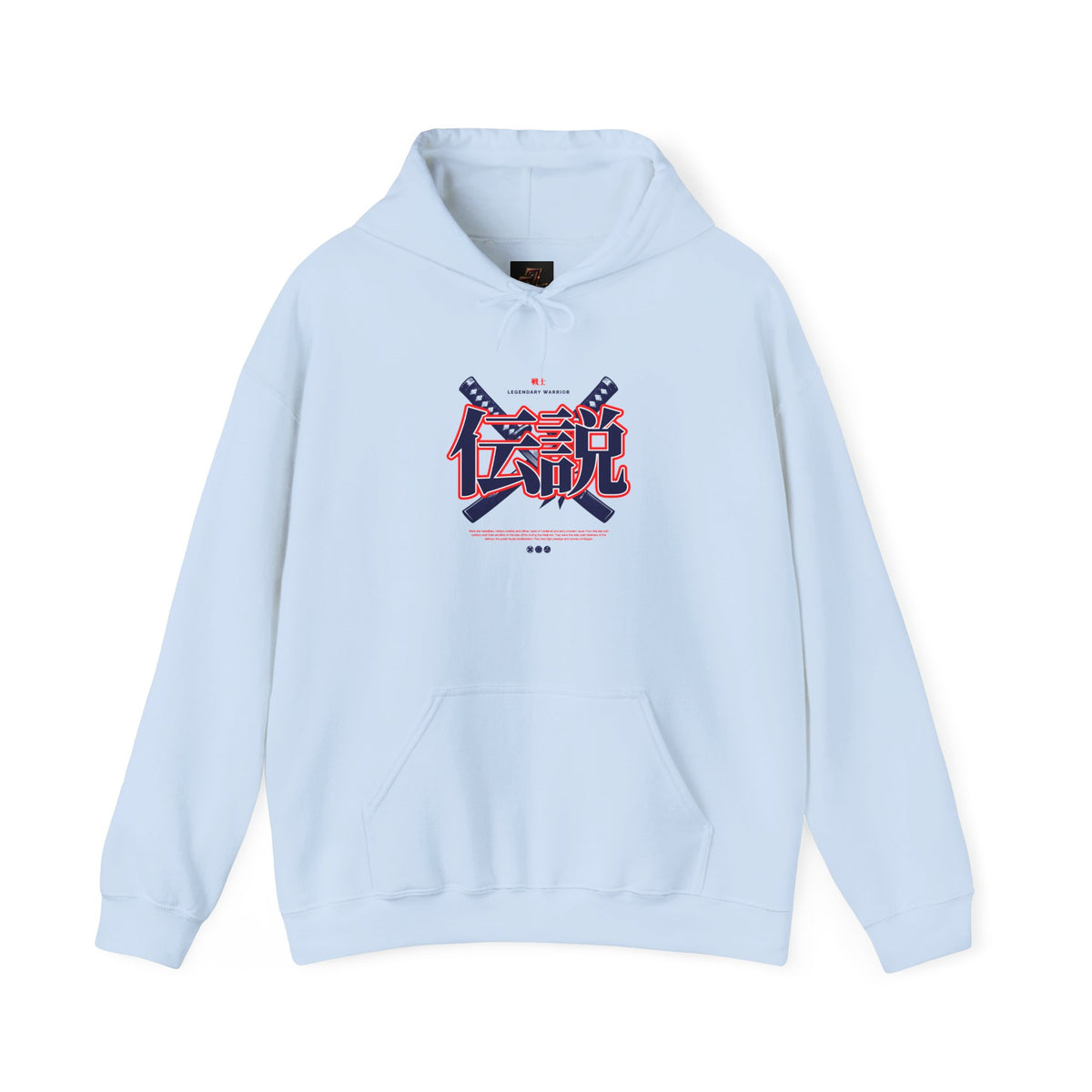 Legend Kanji Hoodie — Retro Samurai Sword Graphic Pullover
