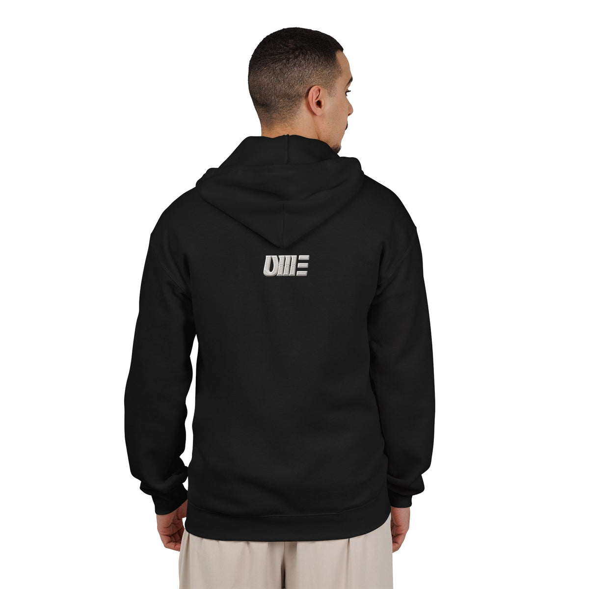 Full-Zip Midweight Hoodie — Multi-Color Minimal Graphic