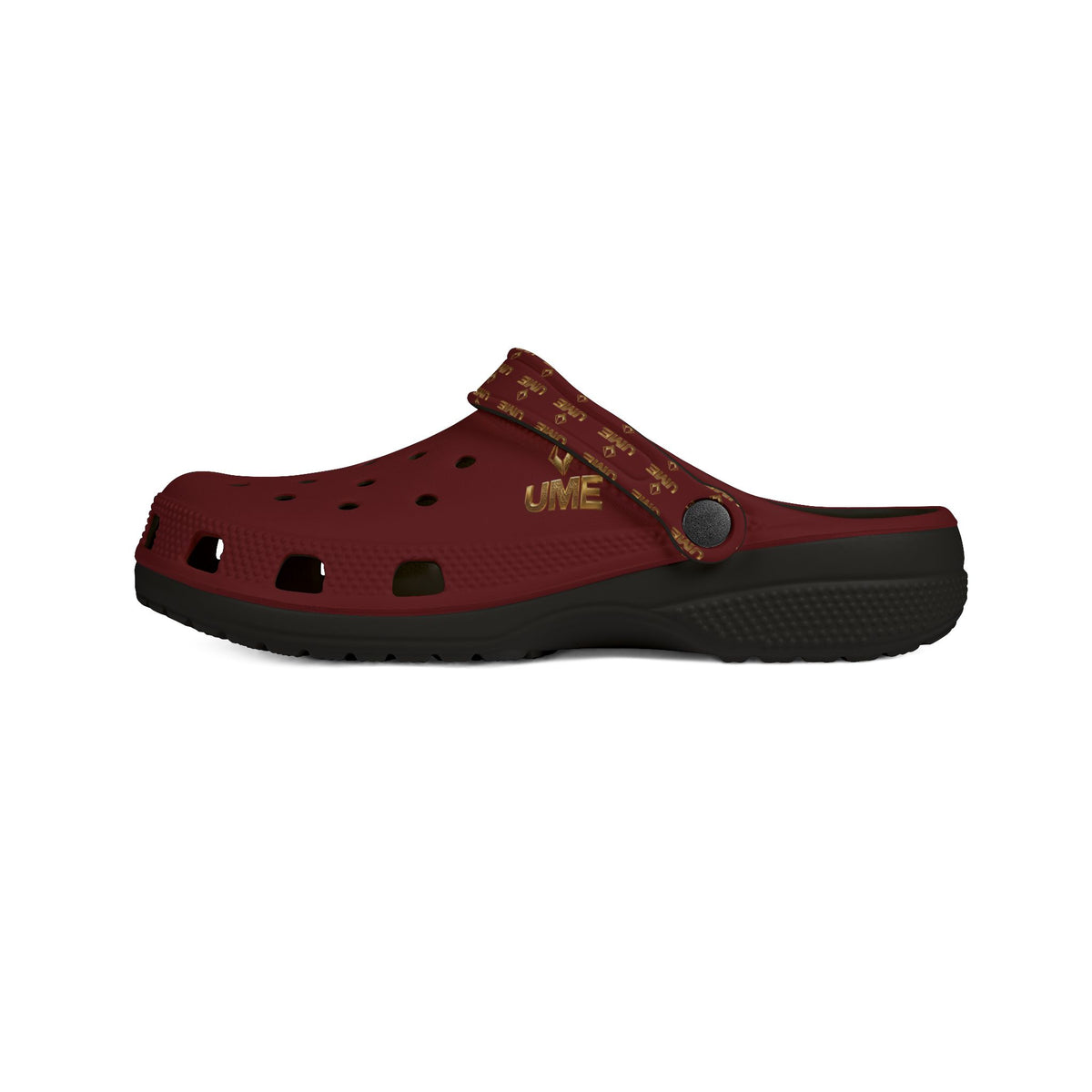 Burgundy All-Over Print EVA Foam Clogs — Slip-On Shoes