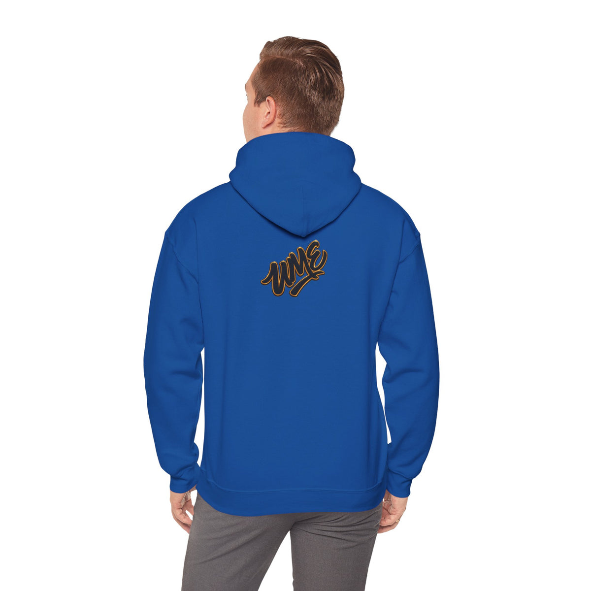 Hoodie — White UME Black Logo All-Over Print
