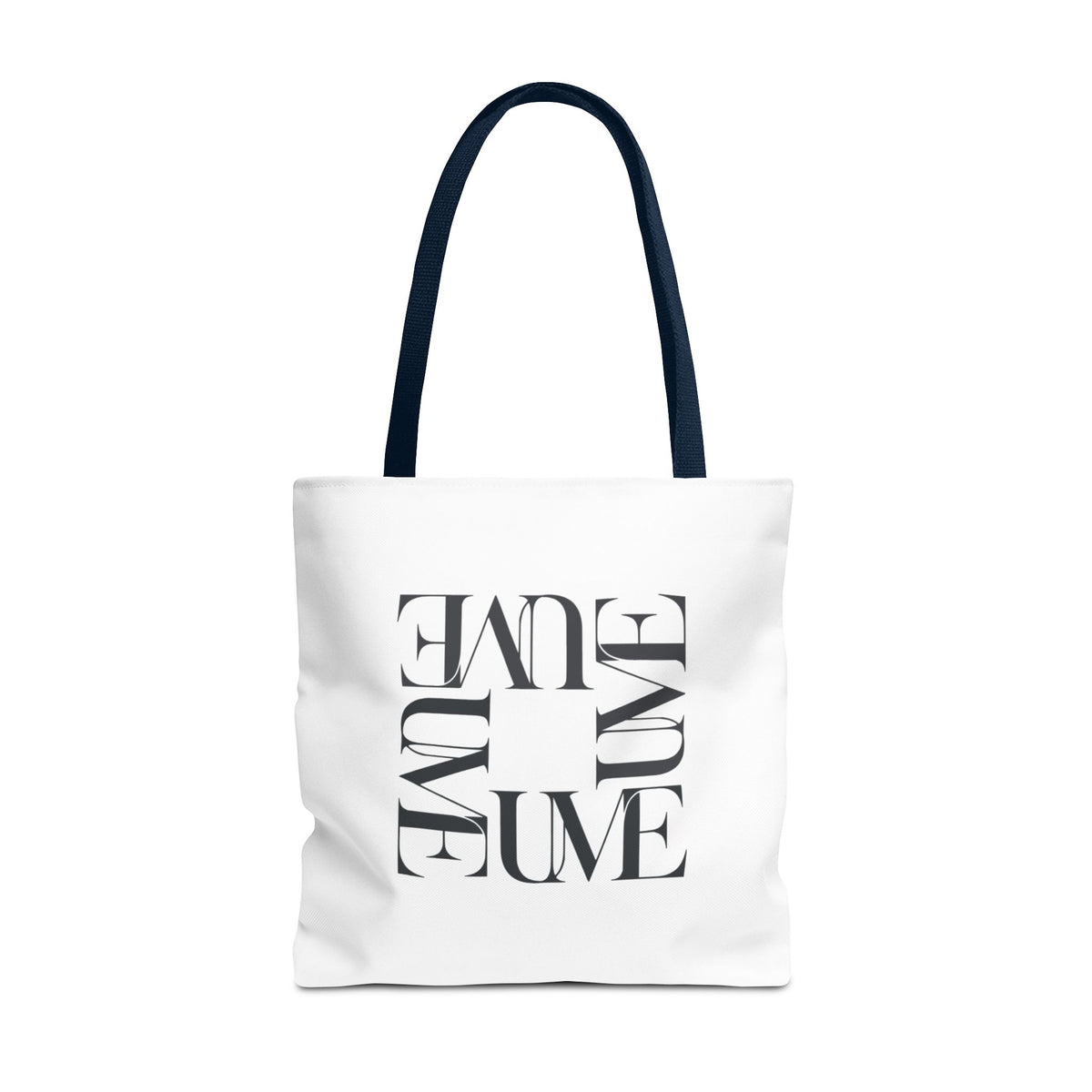 UME Square Typography Tote Bag — White