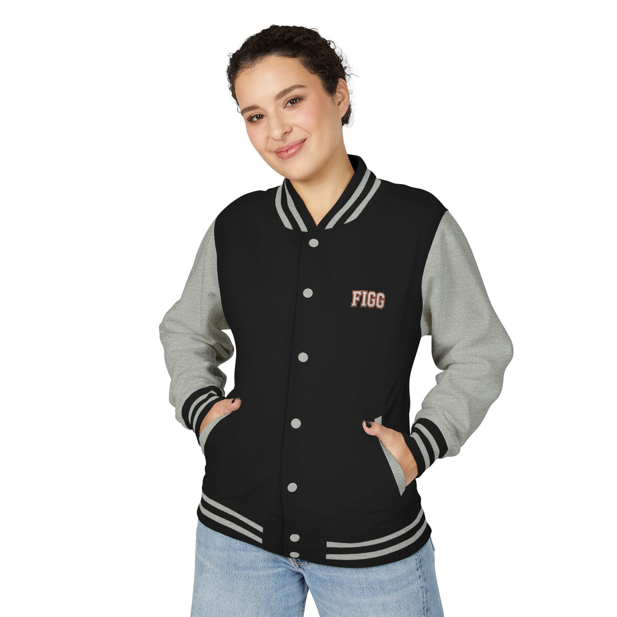 FIGG Letterman Jacket — Burgundy, Black, Navy & Bright Colors