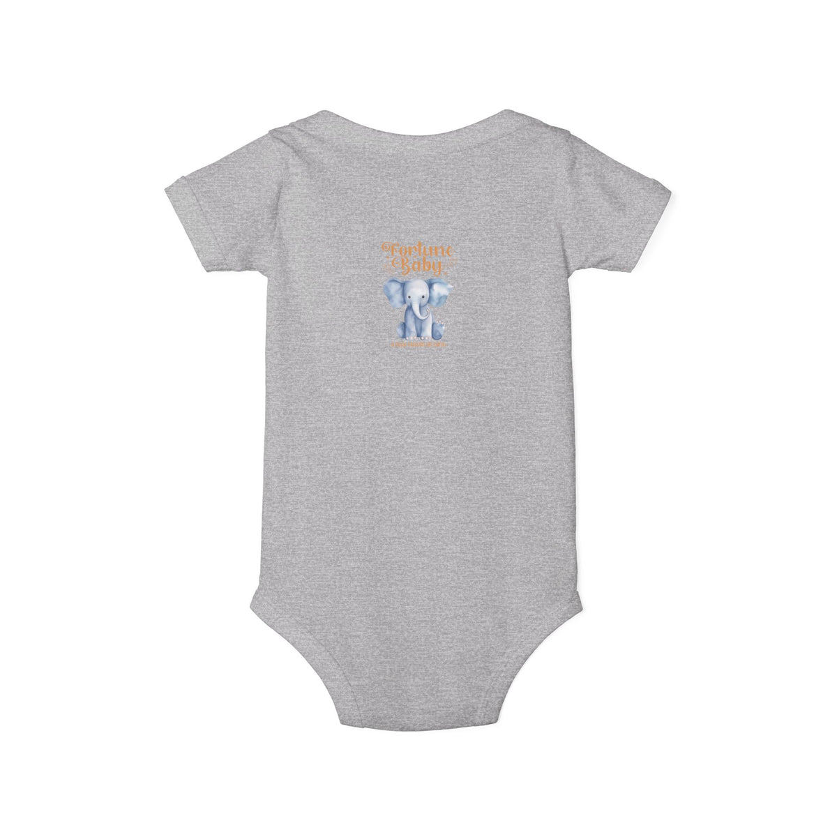 Fortune Baby Elephant Infant Onesie — Cute Blue Elephant Baby Bodysuit