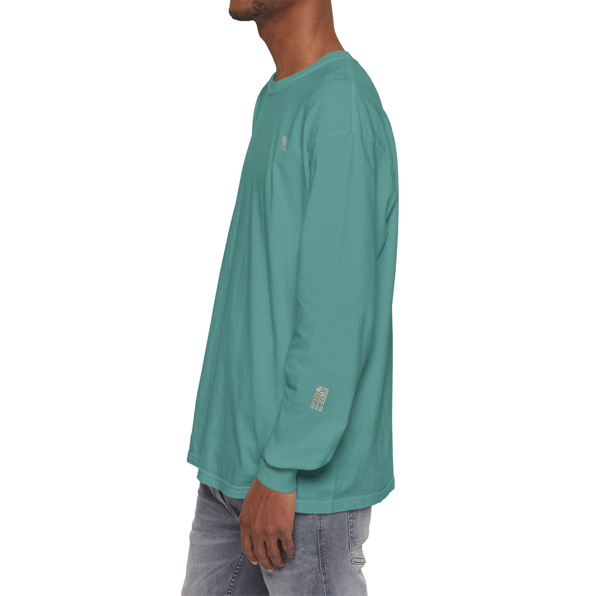 Garment-Dyed Long-Sleeve T-Shirt — Multi-Color Minimal Graphic