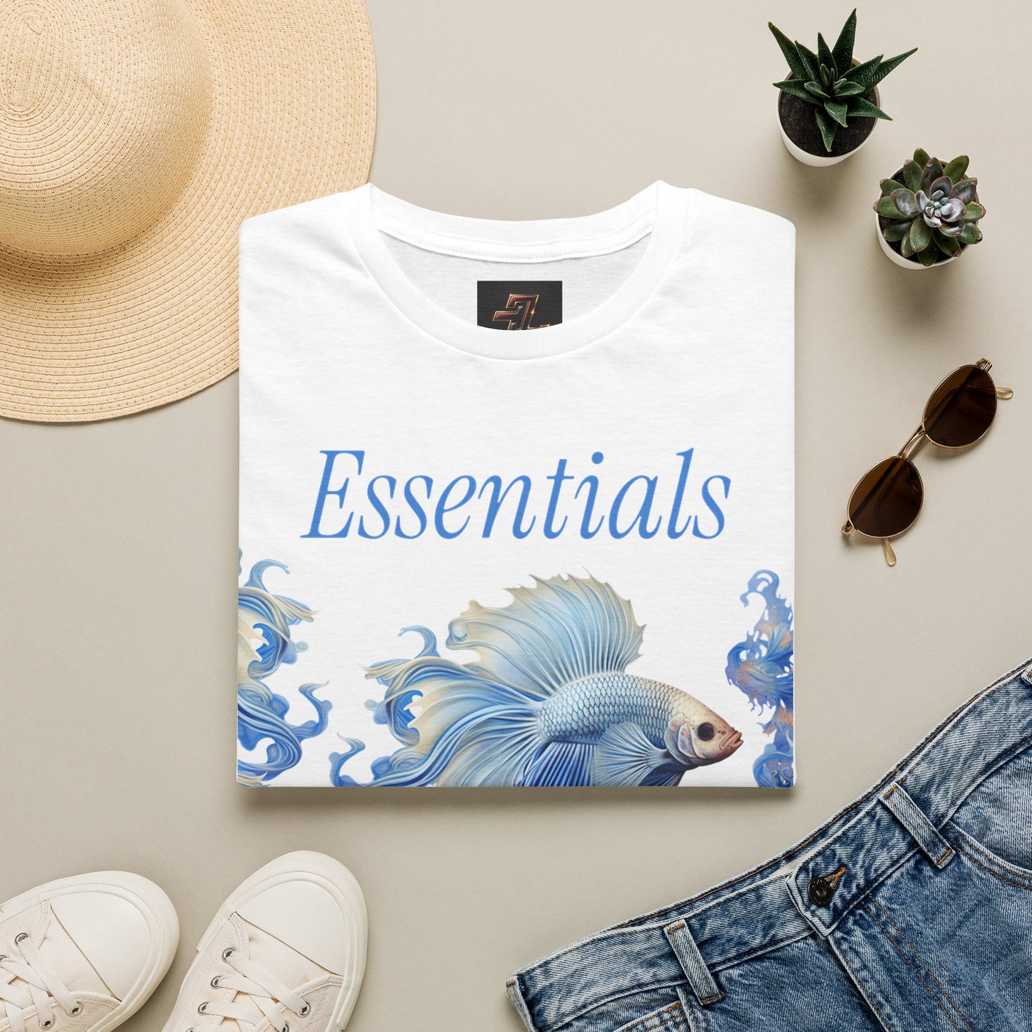 Essentials Betta Fish Graphic Tee — Softstyle Unisex T-Shirt