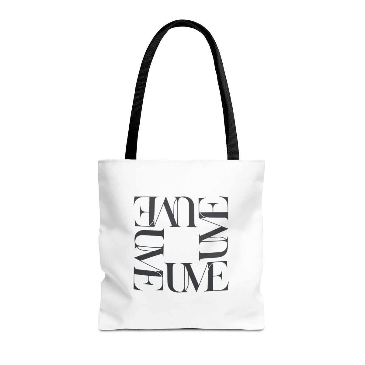 UME Square Typography Tote Bag — White