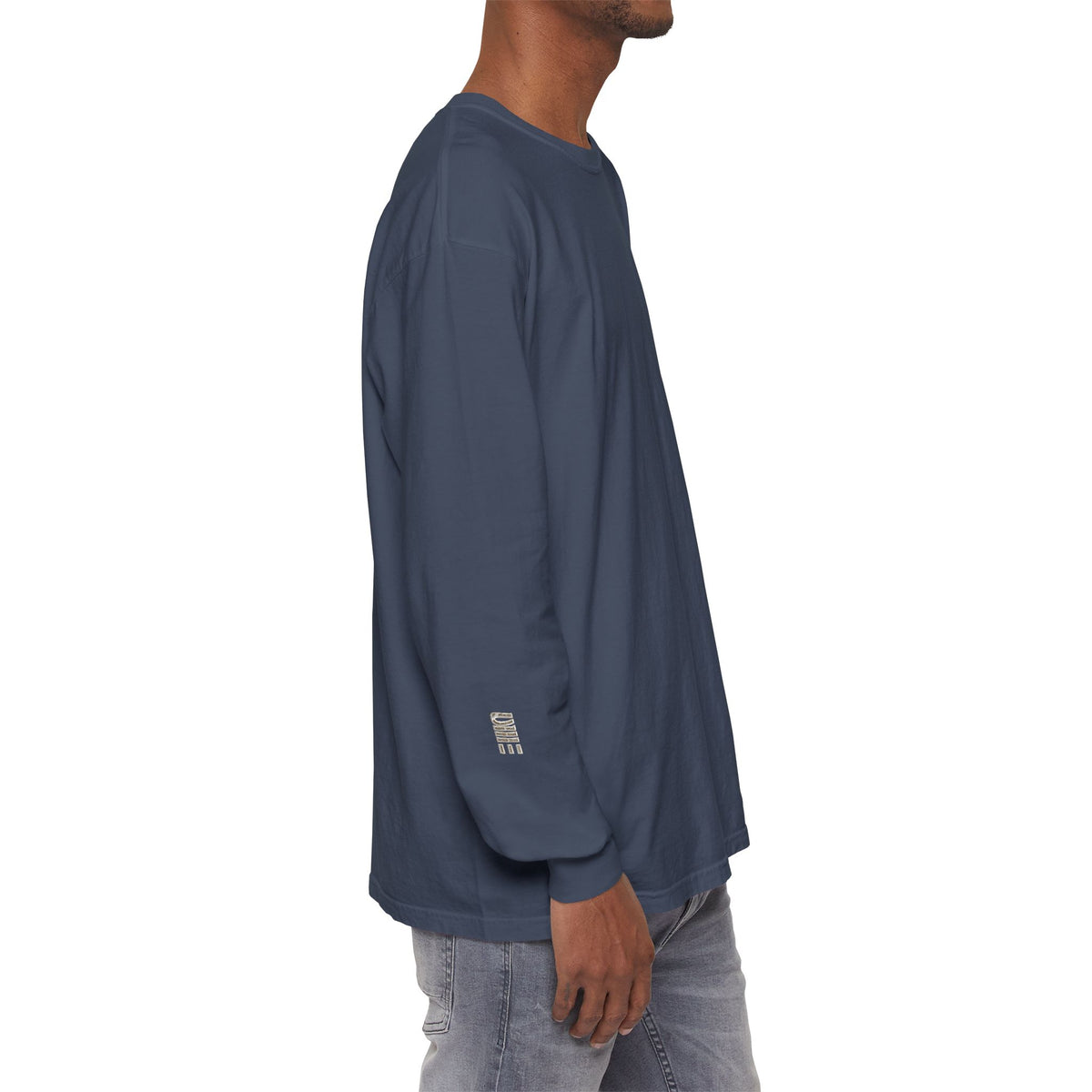 Garment-Dyed Long-Sleeve T-Shirt — Multi-Color Minimal Graphic
