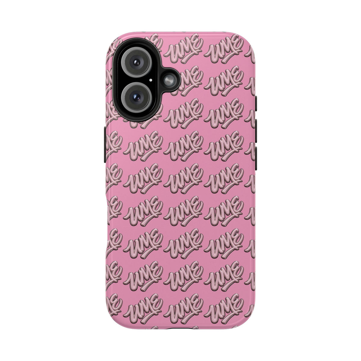 UME Tough Phone Case — Pink Logo Print | iPhone & Samsung