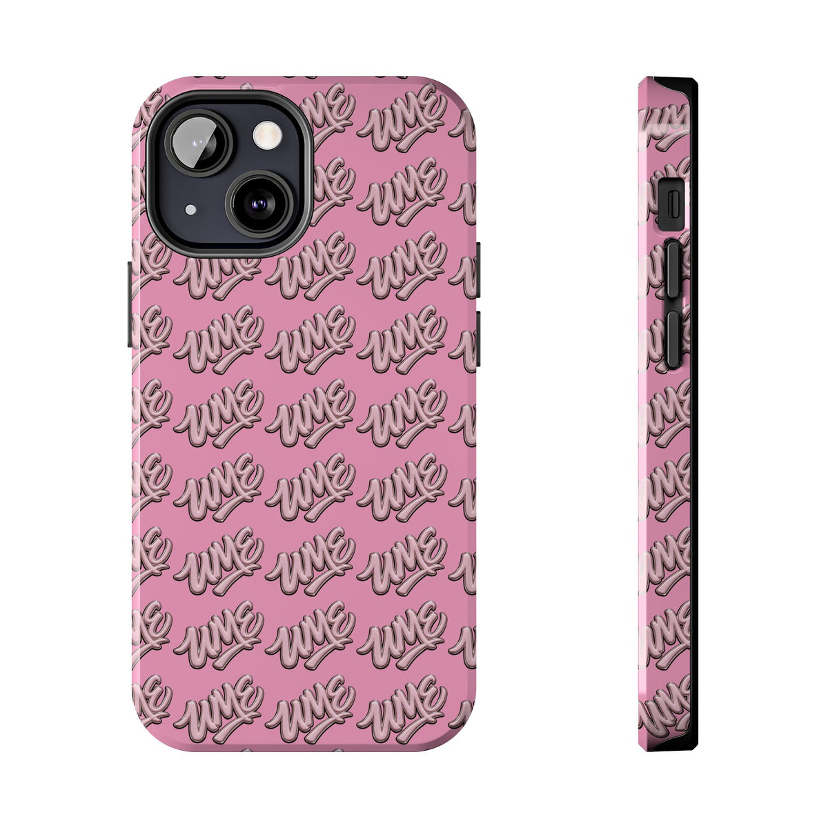 UME Tough Phone Case — Pink Logo Print | iPhone & Samsung