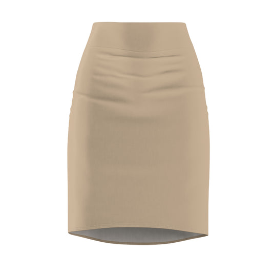 Beige Classic Pencil Skirt — Sleek Women's Office & Daywear