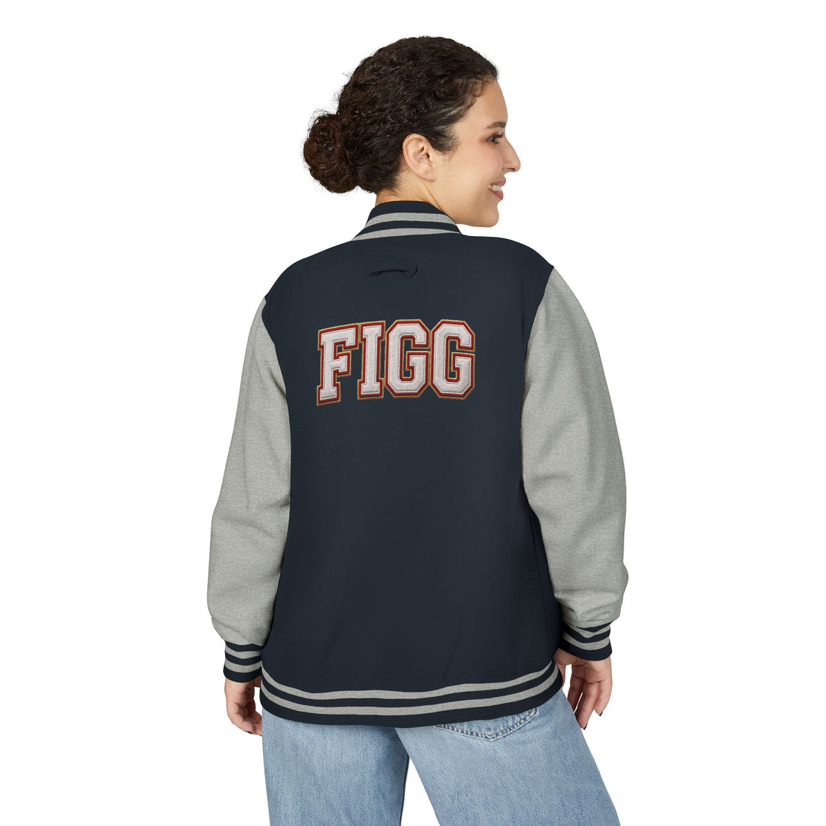FIGG Letterman Jacket — Burgundy, Black, Navy & Bright Colors