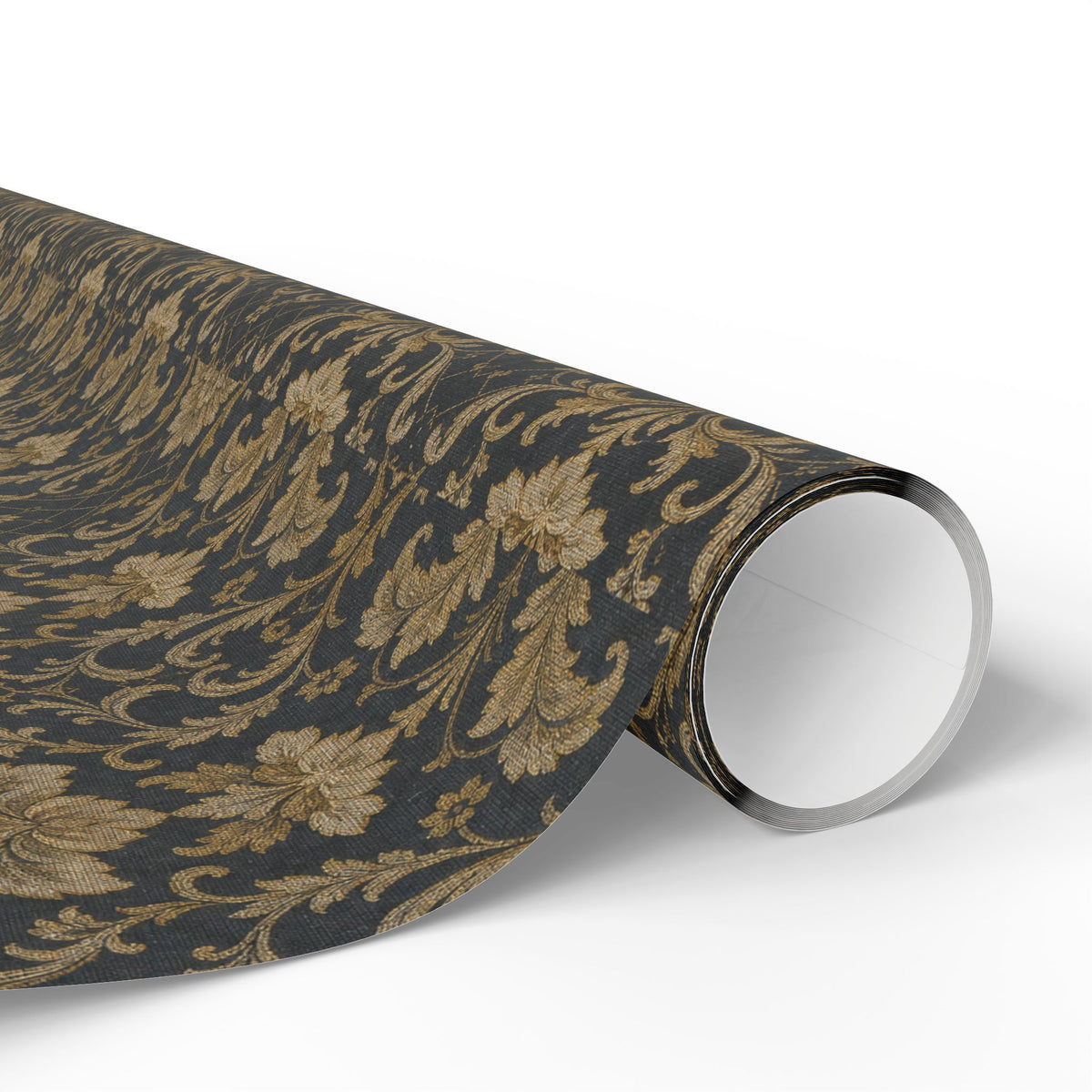 Vintage Black and Gold Damask Wrapping Paper