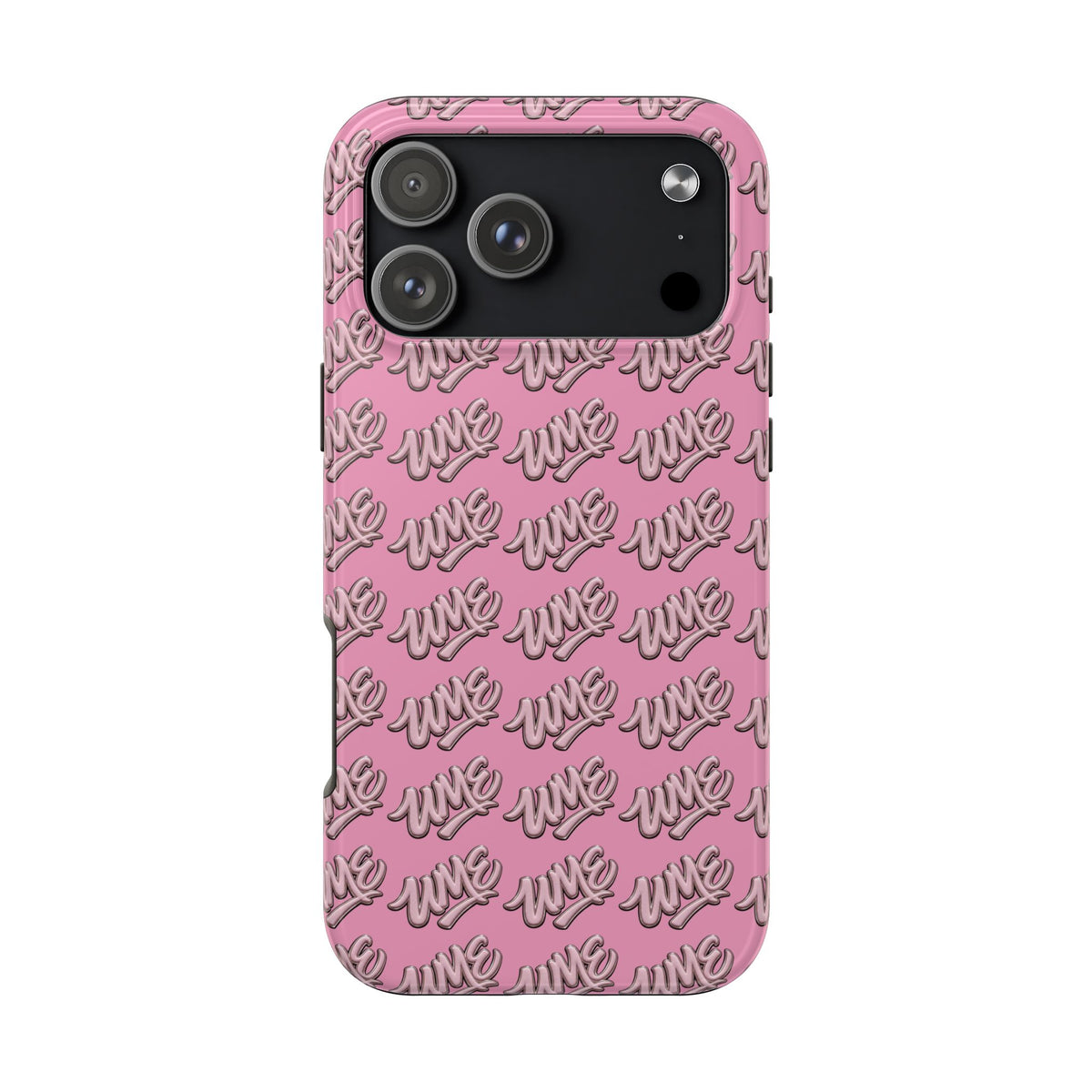 UME Tough Phone Case — Pink Logo Print | iPhone & Samsung