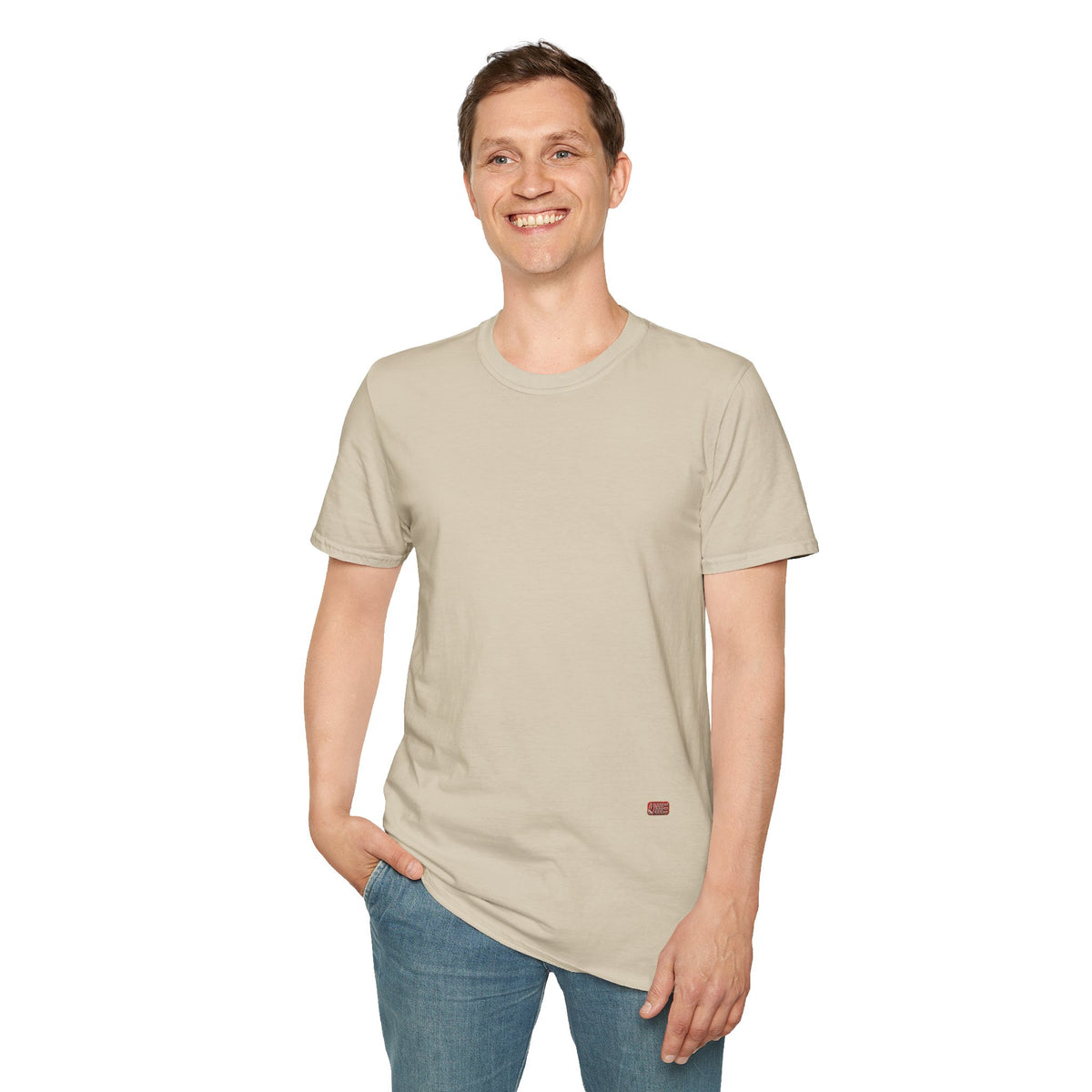 Minimalist Tiny Logo T-Shirt — Navy, White & More Base Colors