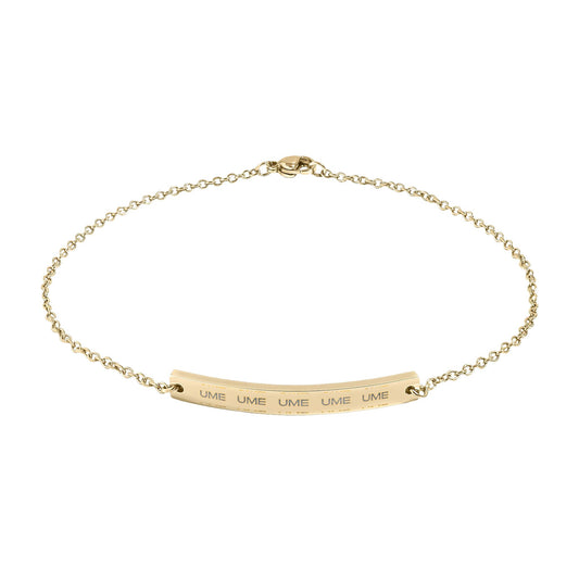 Engravable Curved Bar Anklet — Personalized Minimalist Anklet